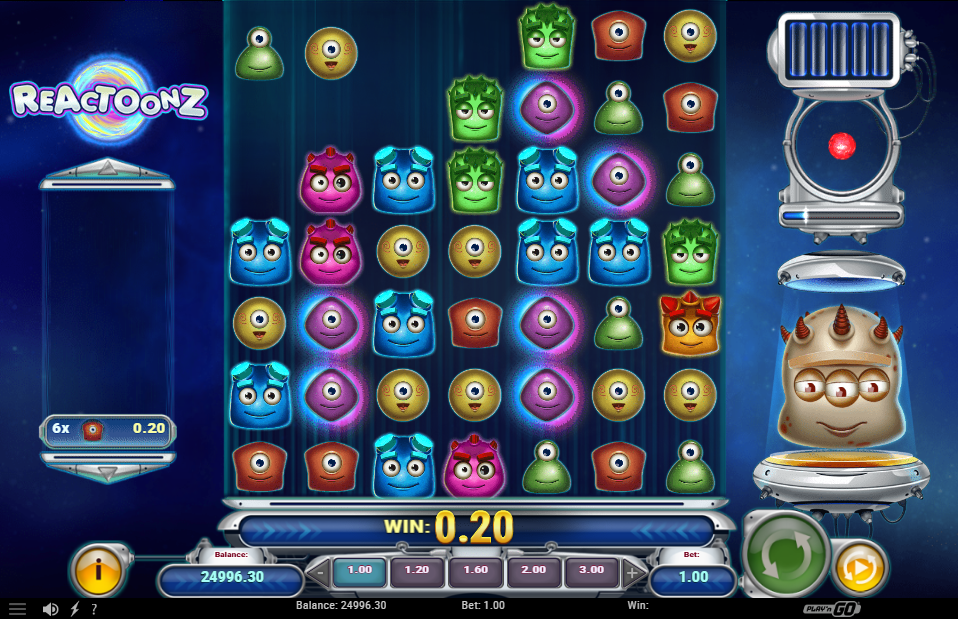 Reactoonz slot screenshot