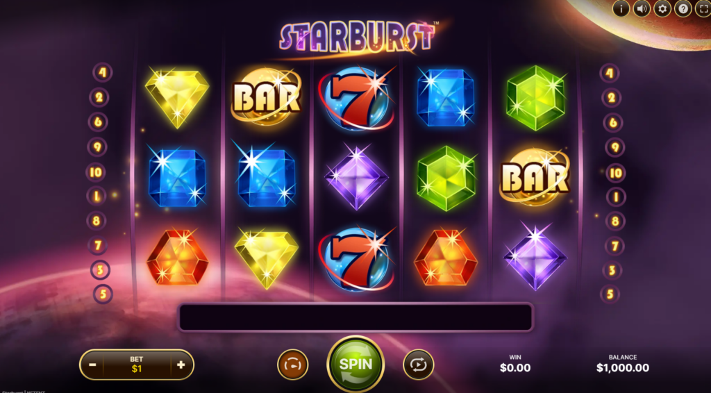 Starburst slot screenshot