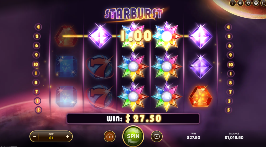 Starburst slot screenshot