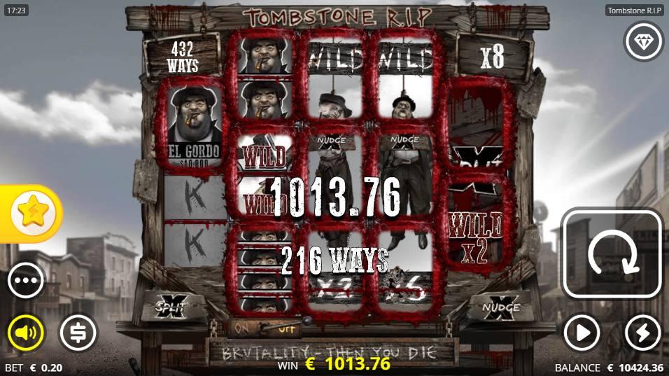 Tombstone RIP slot screenshot