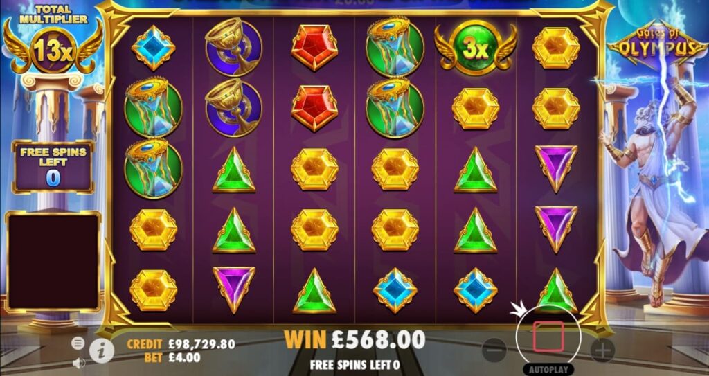 Gates of Olympus slot screenshot