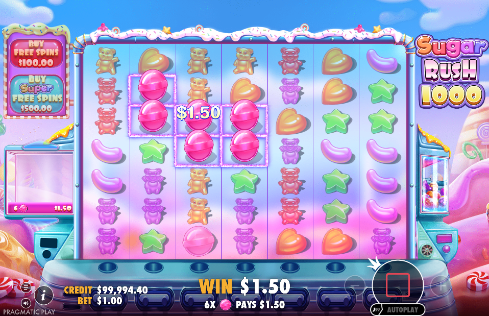 Sugar Rush 1000 slot screenshot