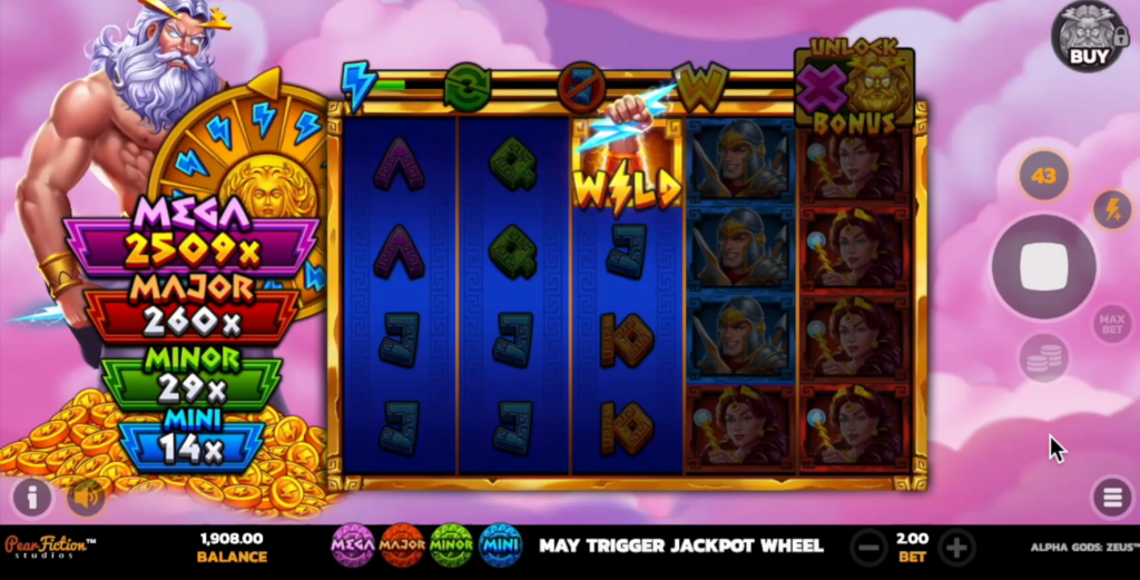Alpha Gods: Zeus slot screenshot