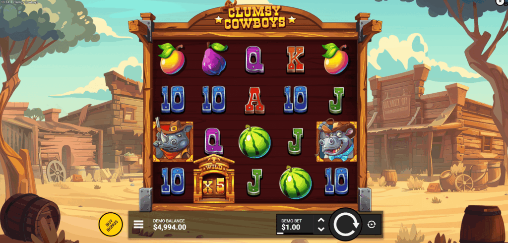 Clumsy Cowboys slot screenshot