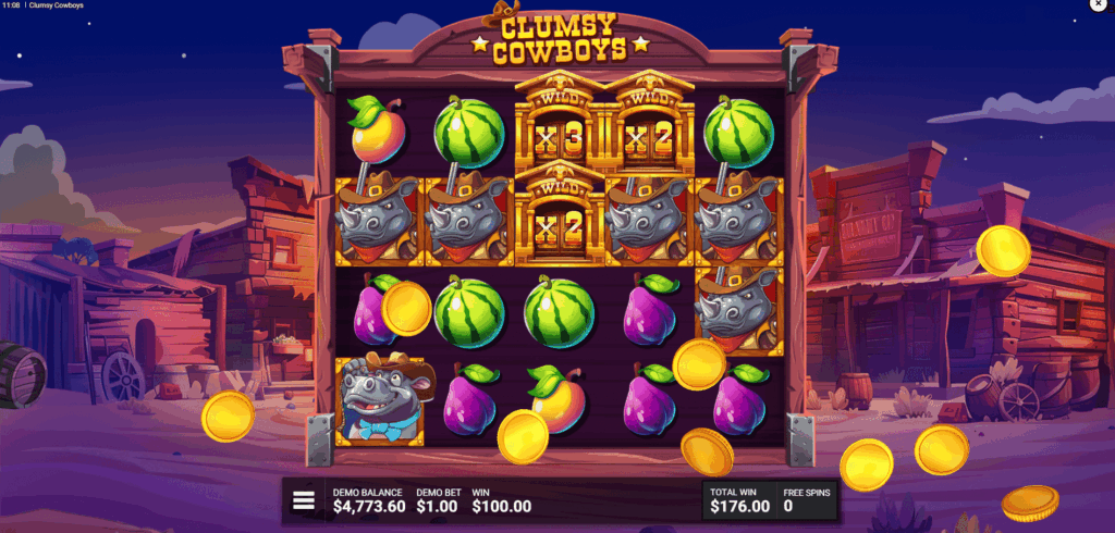 Clumsy Cowboys slot screenshot