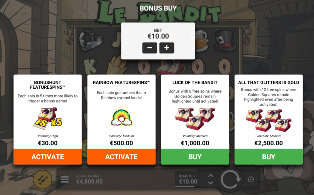 Le Bandit slot screenshot