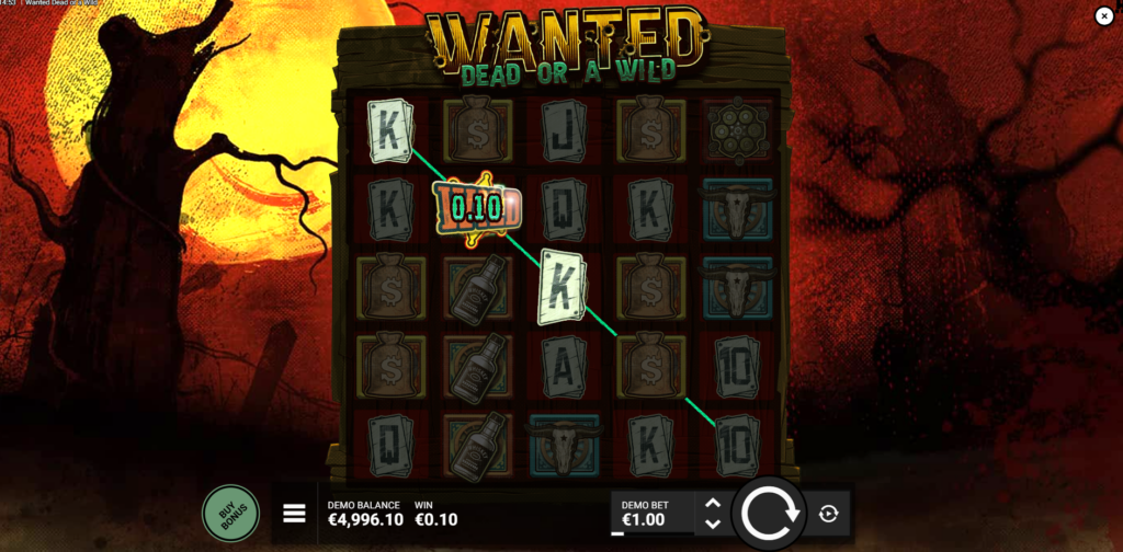 Wanted Dead or a Wild slot screenshot